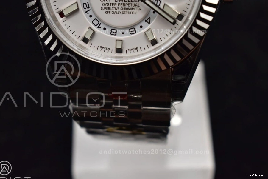 1110 White Bracelet Dial Skydweller SS Functional Noob Edition On SS A23J Best Jubilee 1019